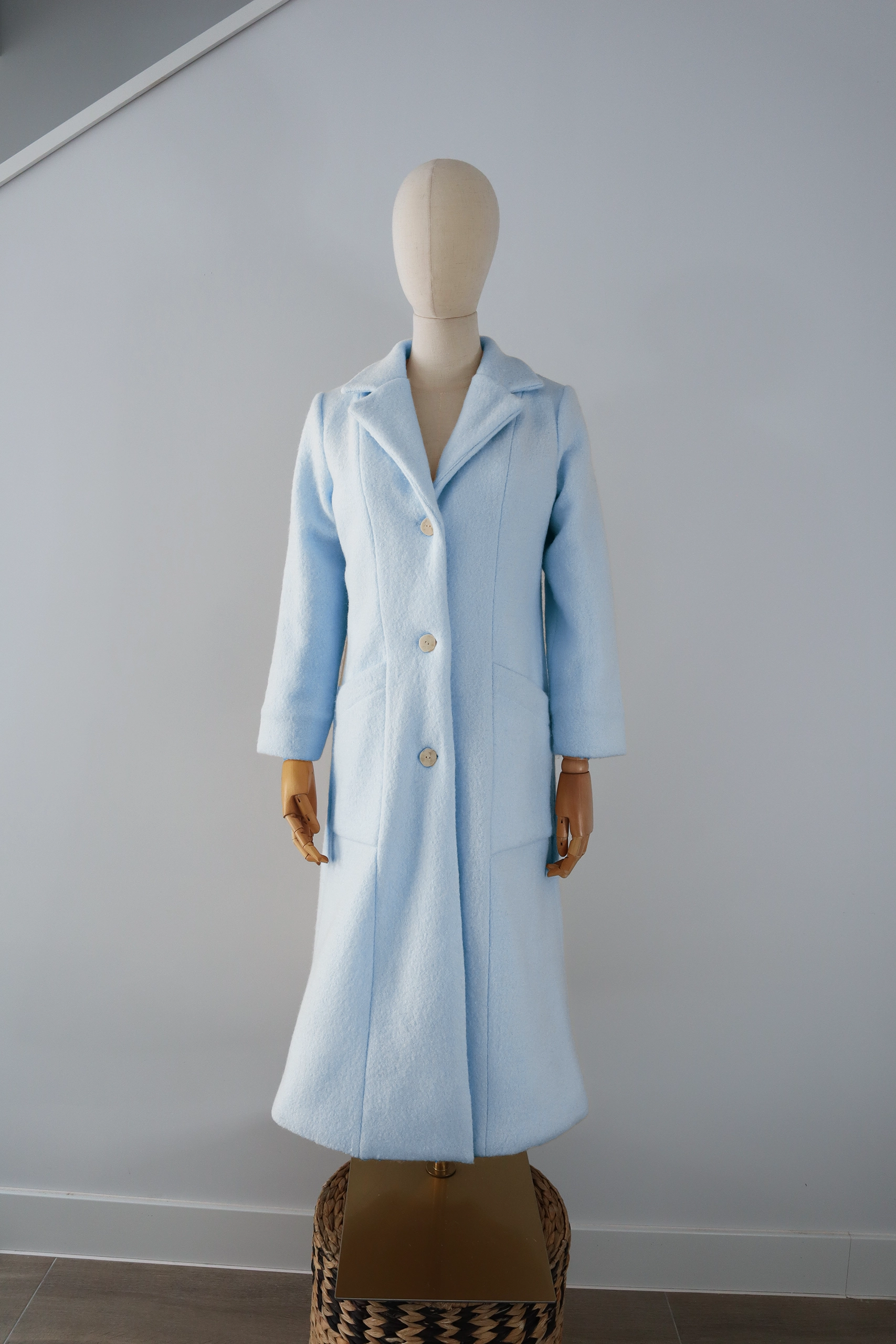 Abrigo Azul Bebé Lana Calefactable Mevak Abierto