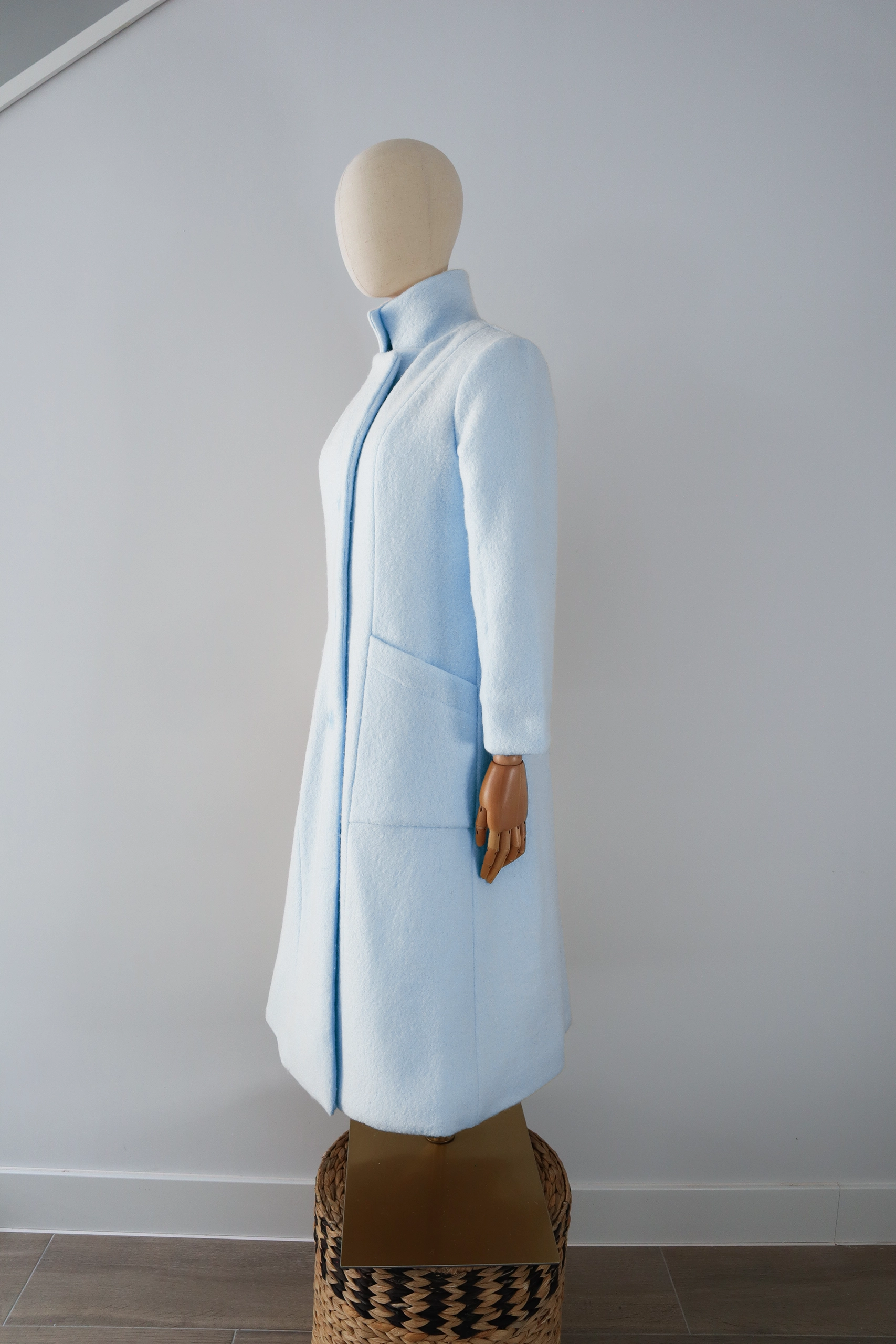 Abrigo Azul Bebé Lana Calefactable Mevak Costado