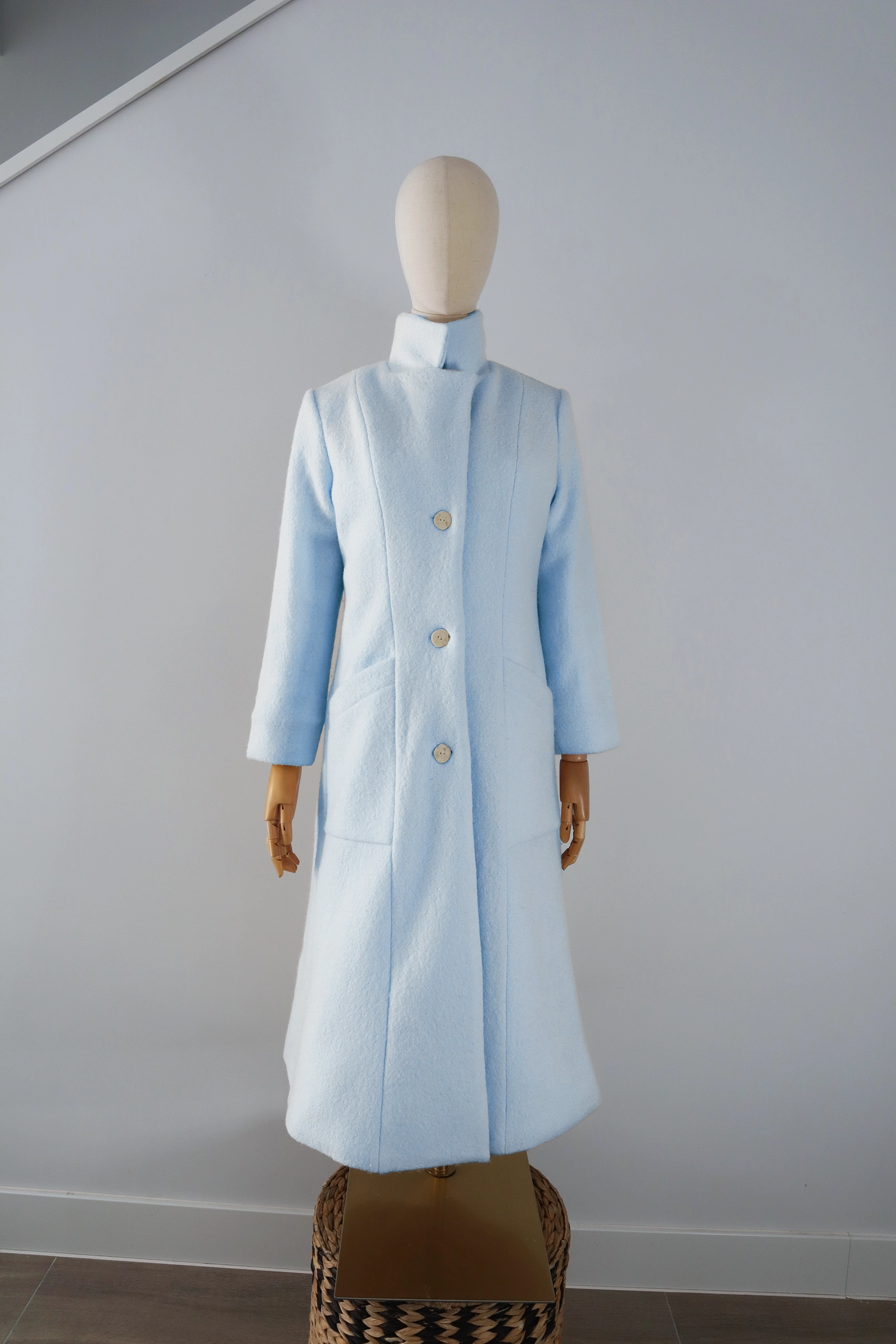 Abrigo Azul Bebé Lana Calefactable Mevak Cerrado