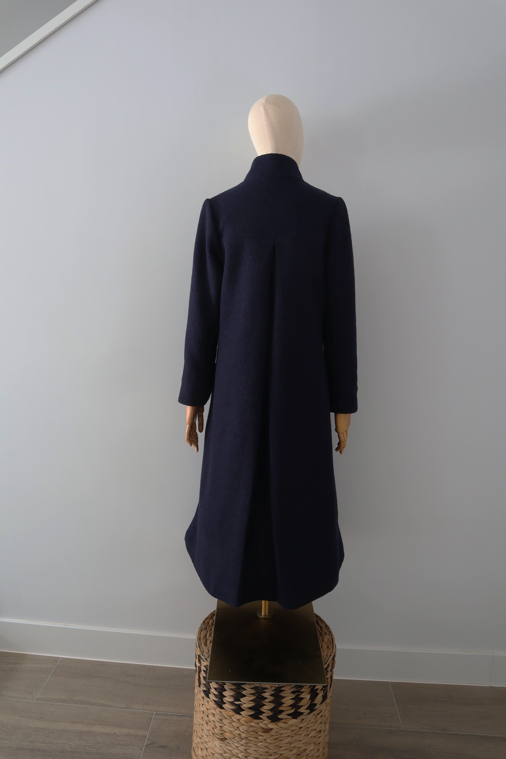 Abrigo Azul Marino Lana Calefactable Rame-Mevak Espalda