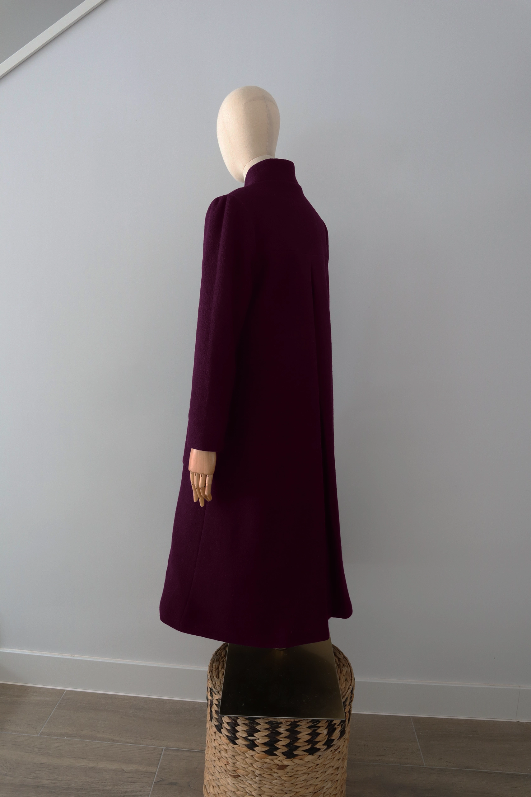 Abrigo Burdeos Lana Calefactable Ramé Costado