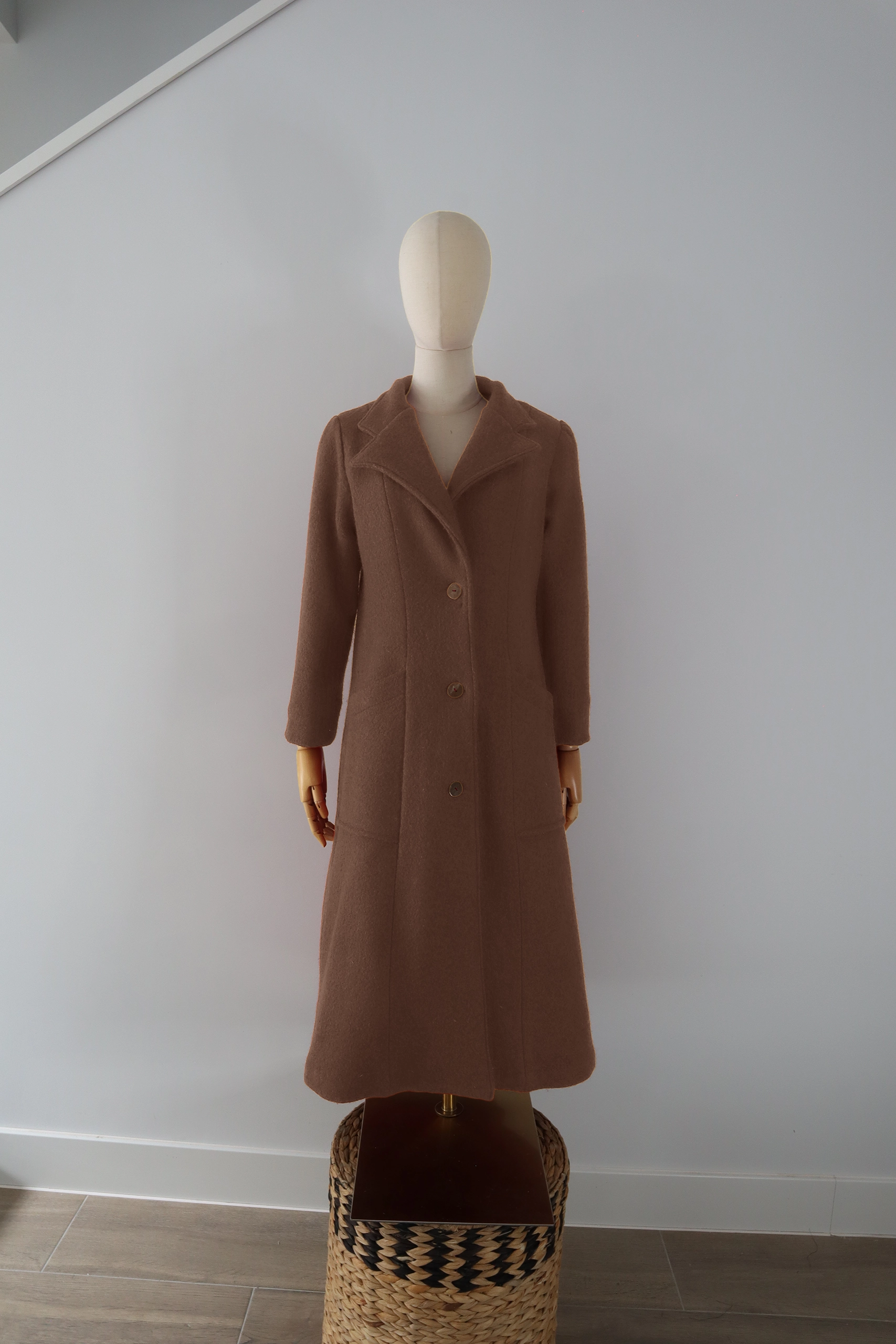 Abrigo Camel Lana Calefactable Mevak Abierto Abrigo Camel Lana Calefactable Mevak Abierto