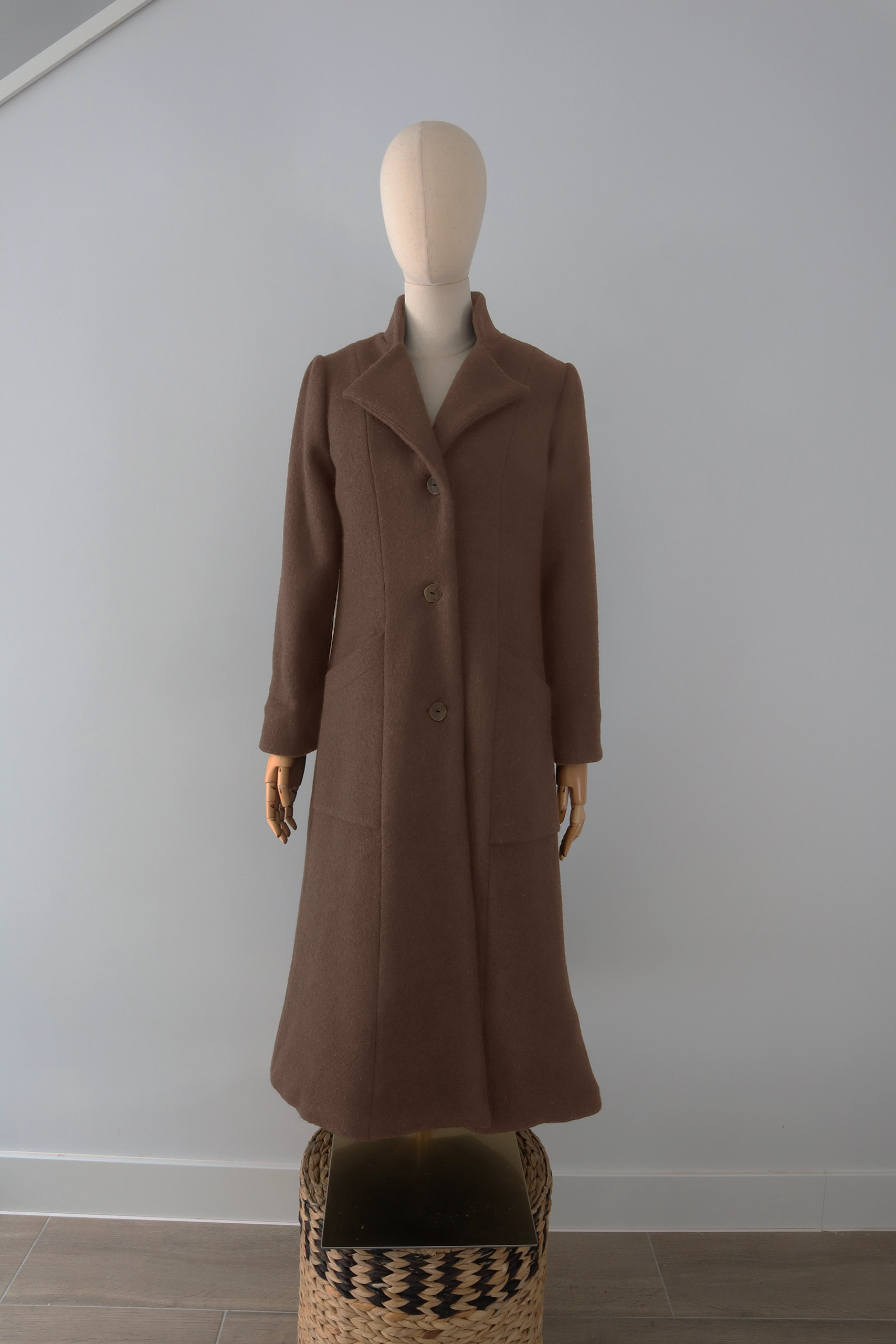 Abrigo Camel Lana Calefactable Ramé Abierto