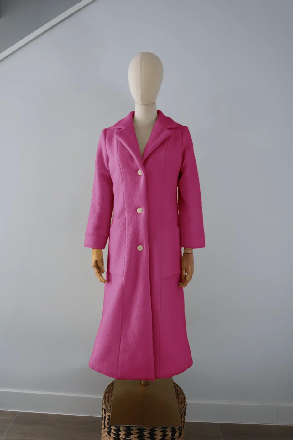 Abrigo Fucsia Lana Calefactable Mevak Abierto