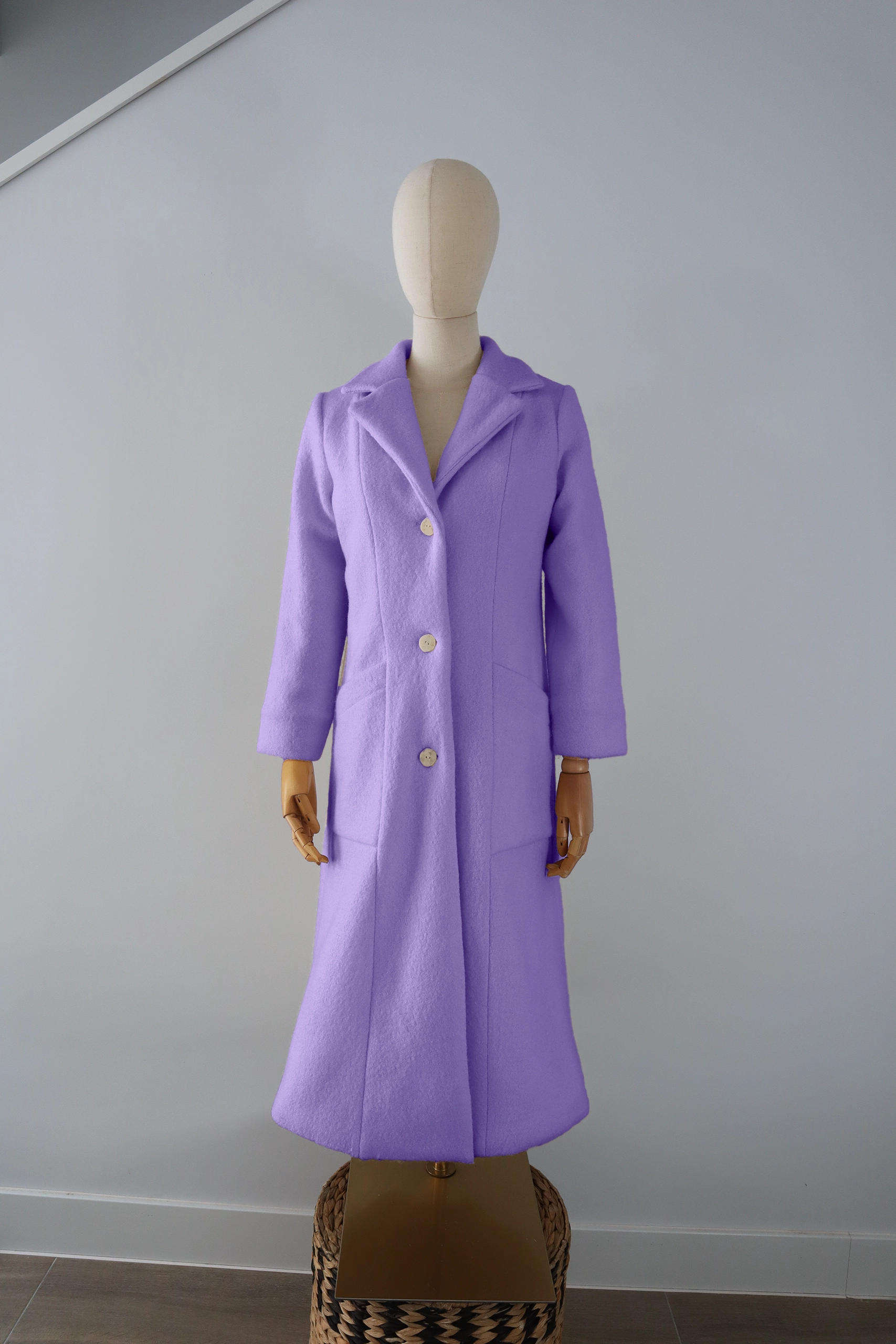 Abrigo Lila Lana Calefactable Mevak Abierto