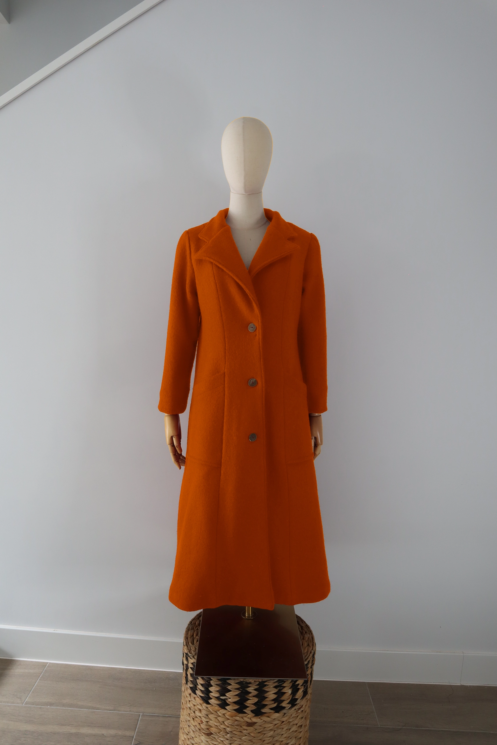 Abrigo Naranja Lana Calefactable Mevak Abierto