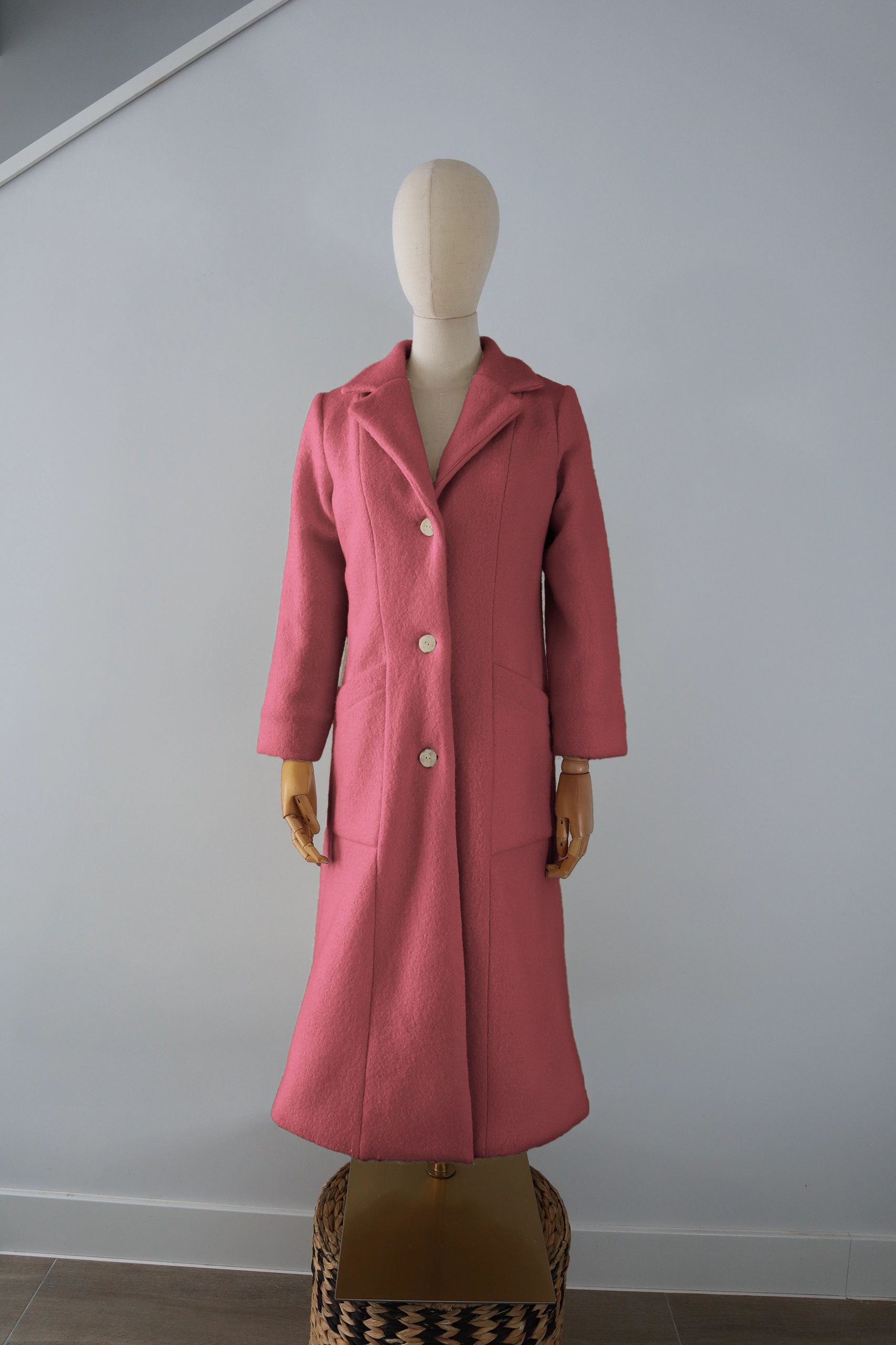 Abrigo Rosado Lana Calefactable Mevak Abierto