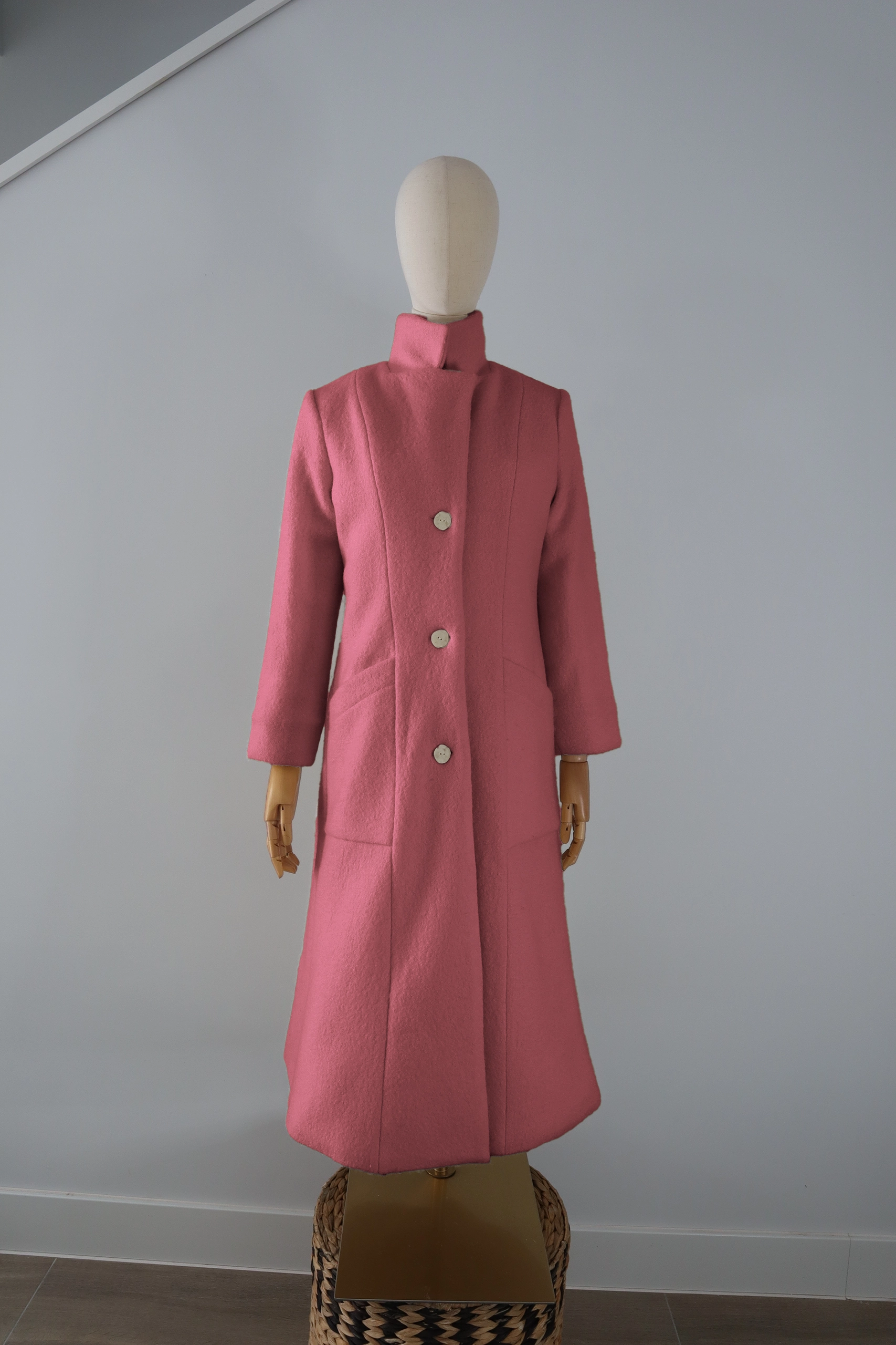 Abrigo Rosado Lana Calefactable Mevak Cerrado