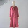Abrigo Rosado Lana Calefactable Ramé Abierto