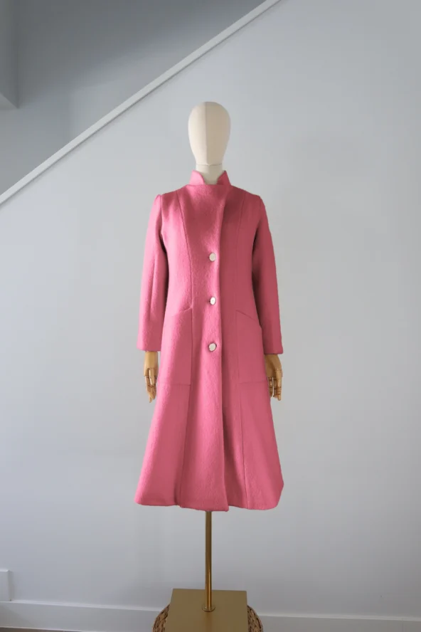 Abrigo Rosado Lana Calefactable Ramé Cerrado