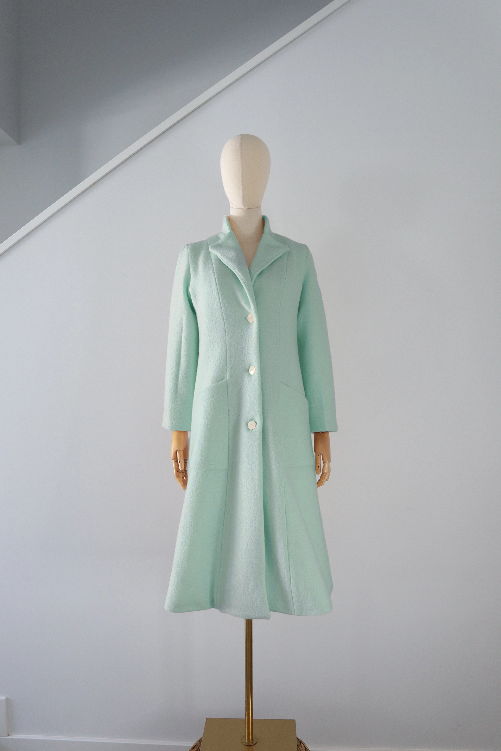 abrigo-verde-agua-lana-calefactable-rame-abierto Abrigo Verde Agua Lana Calefactable Ramé Abierto