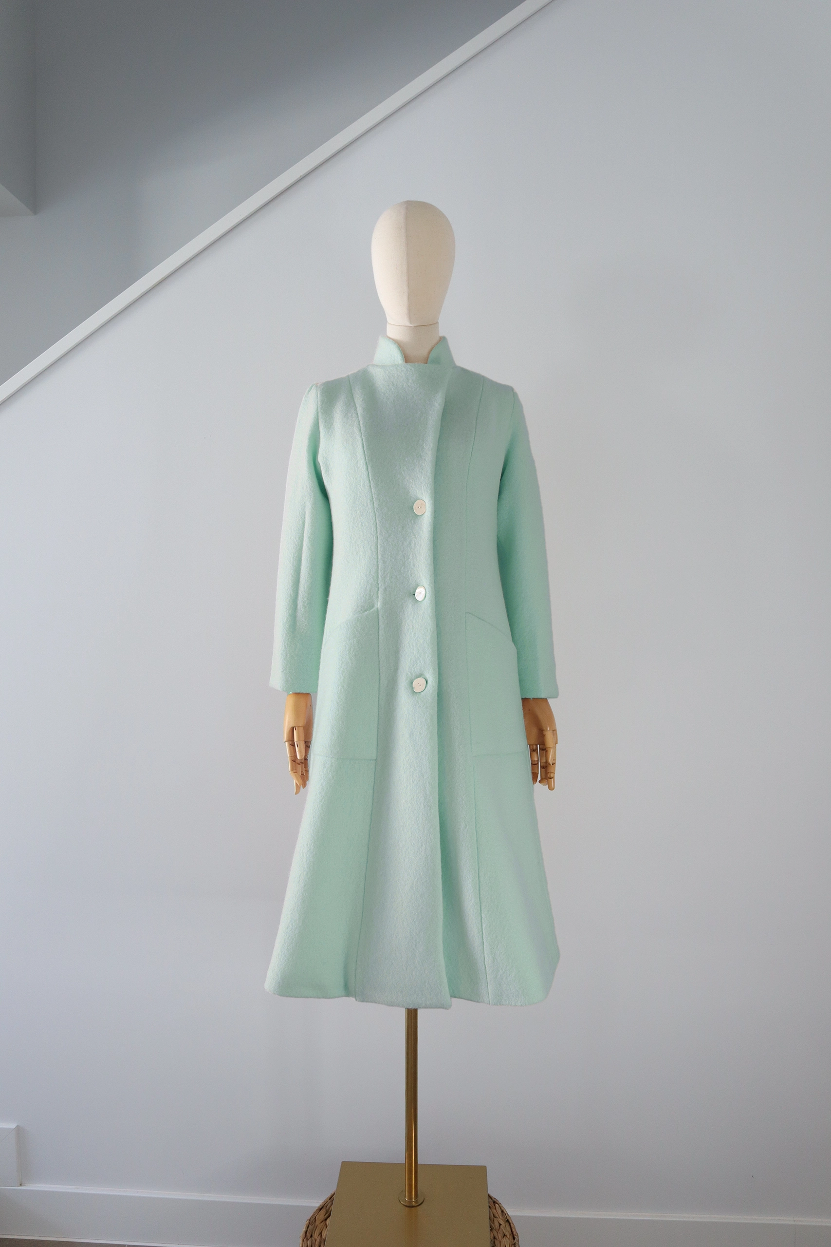 abrigo-verde-agua-lana-calefactable-rame-cerrado Abrigo Verde Agua Lana Calefactable Ramé Cerrado