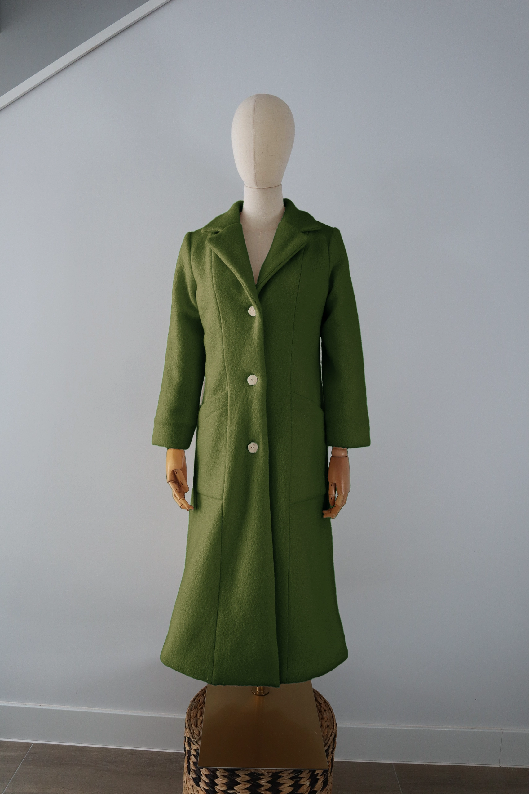 Abrigo Verde Lana Calefactable Mevak Abierto