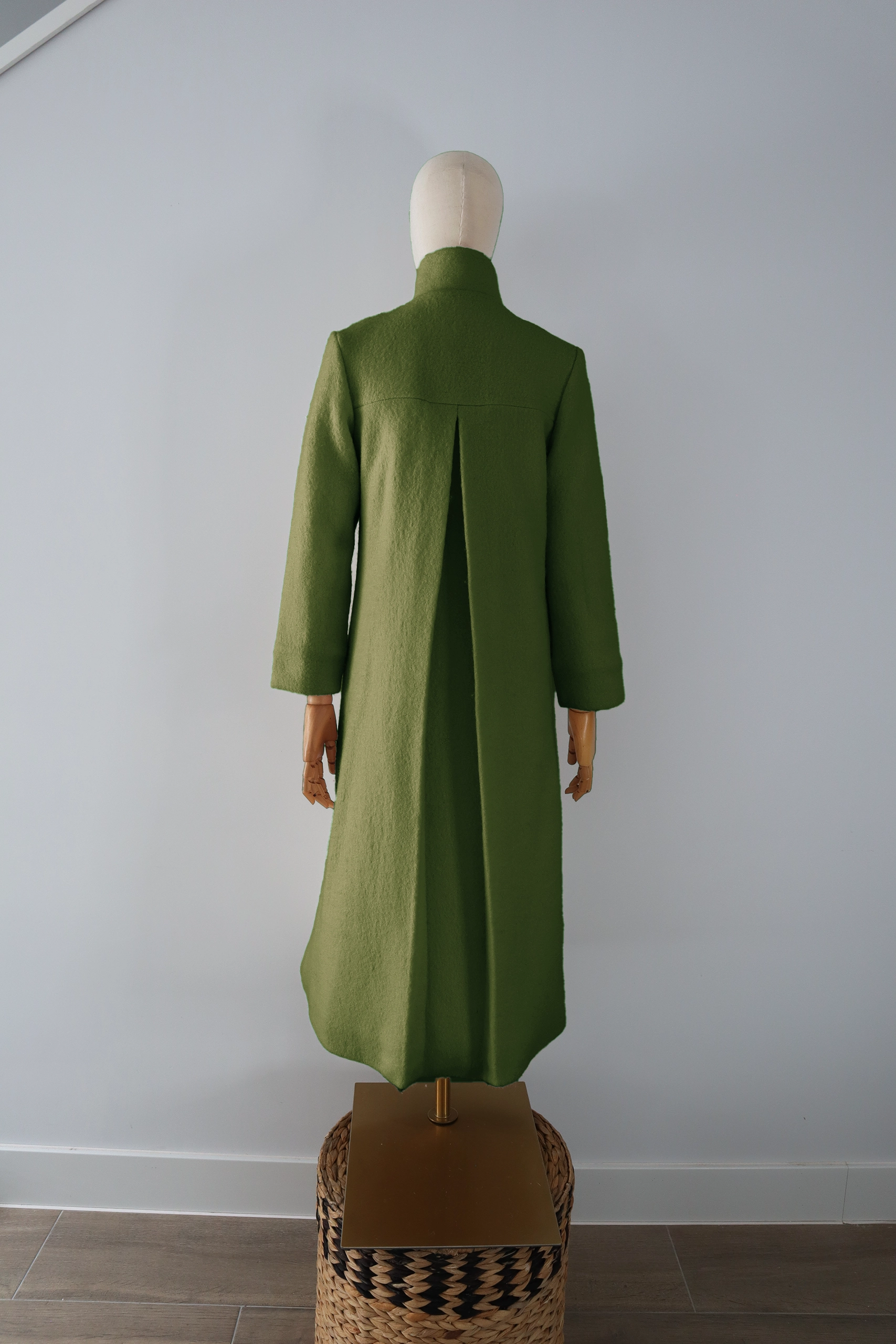 Abrigo Verde Lana Calefactable Rame-Mevak Espalda