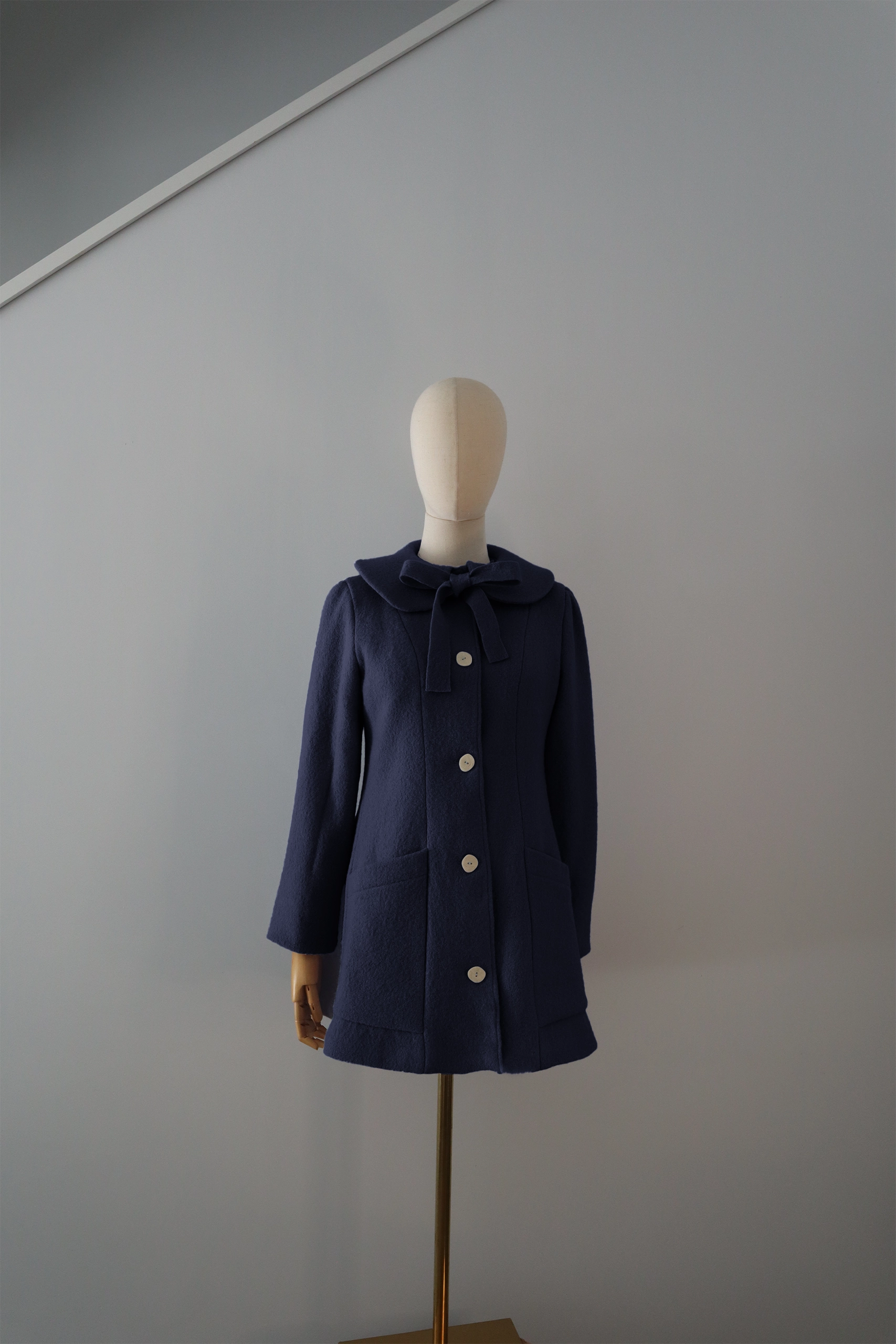 Abrigo Azul Marino Lana Calefactable Tiam Lazo