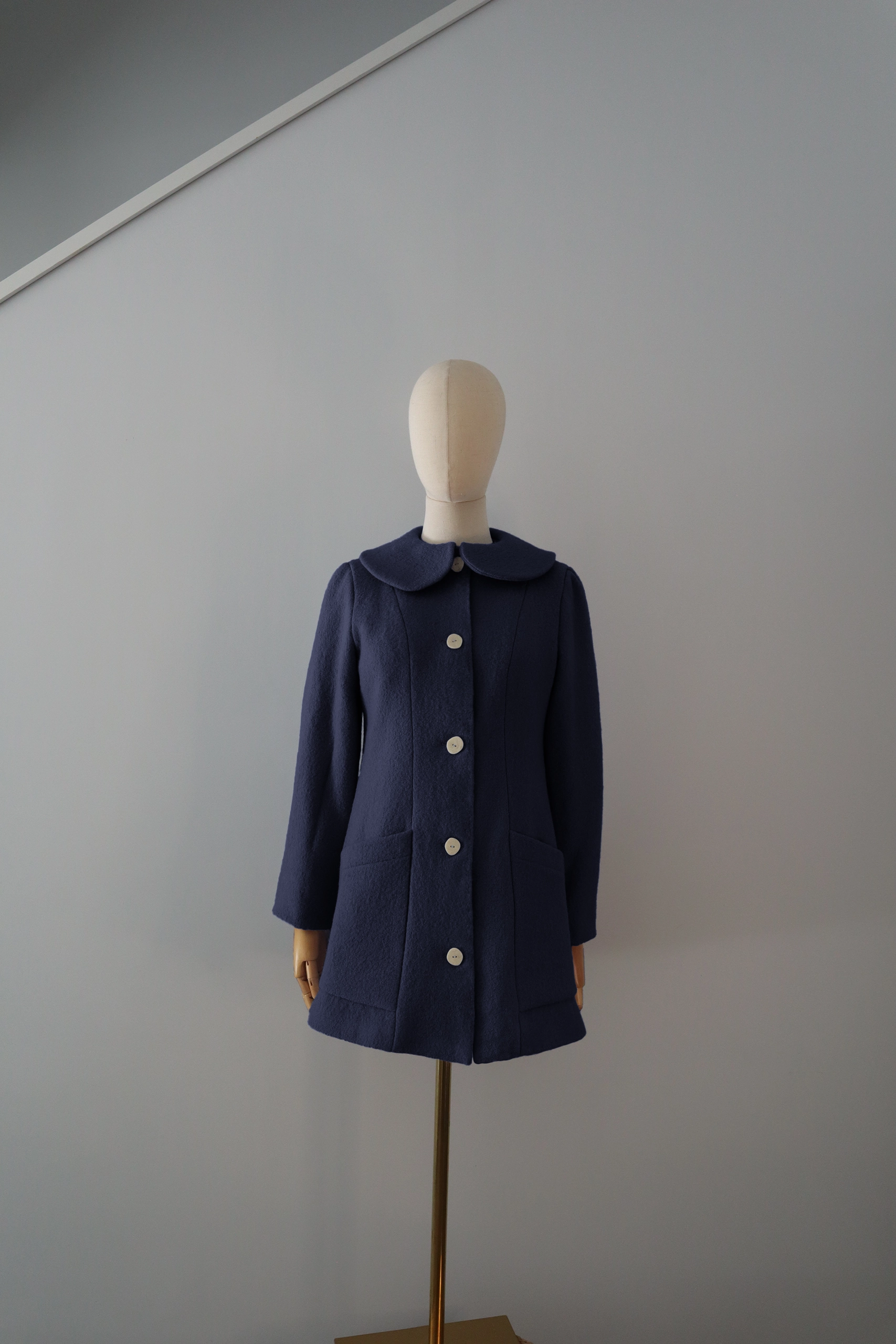 Abrigo Azul Marino Lana Calefactable Tiam