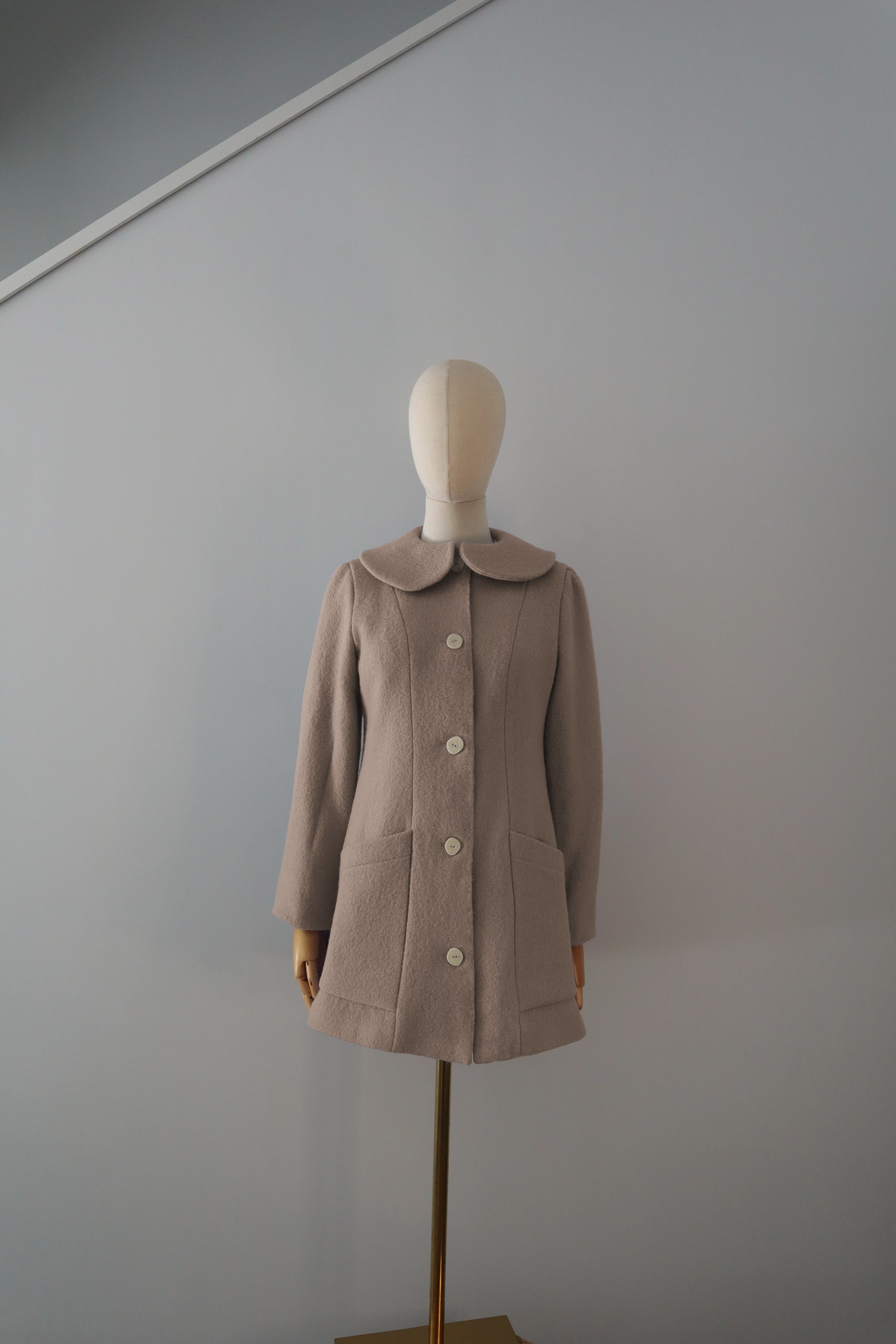 Abrigo Beige Lana Calefactable Tiam