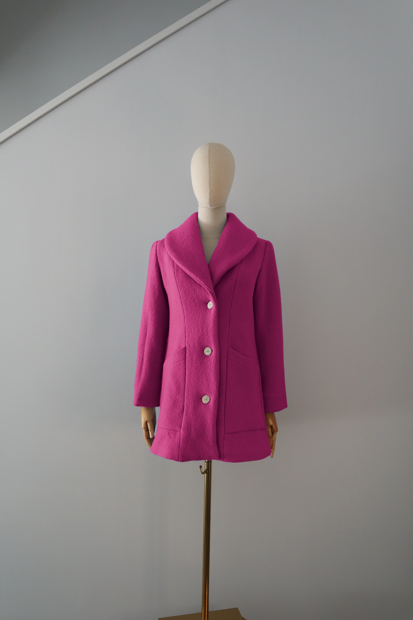 Abrigo Fucsia Lana Calefactable Kalon Abierto