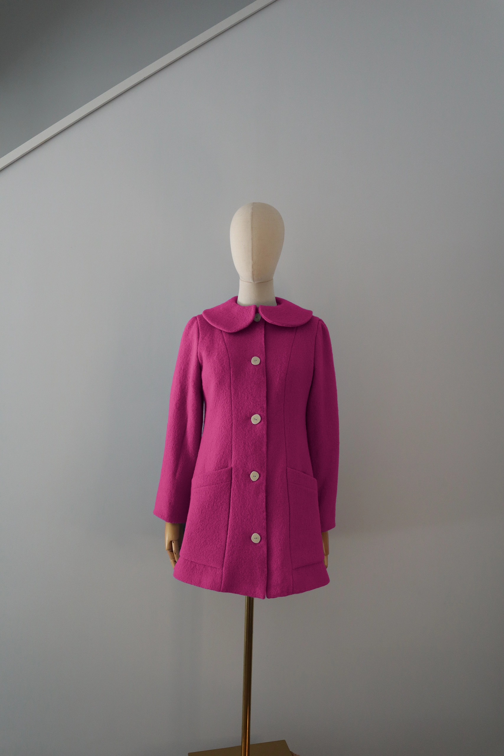 abrigo fucsia lana calefactable tiam