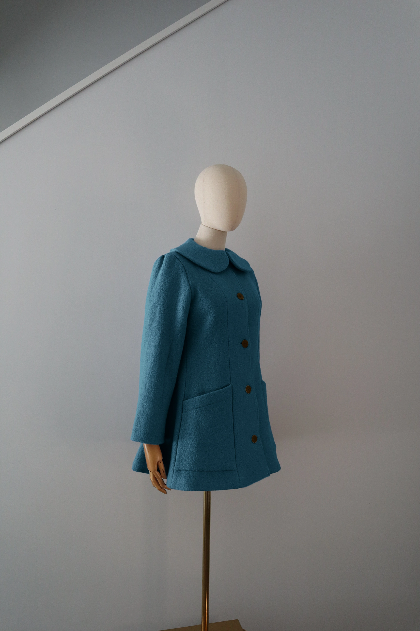 Abrigo Índigo Lana Calefactable Tiam Costado