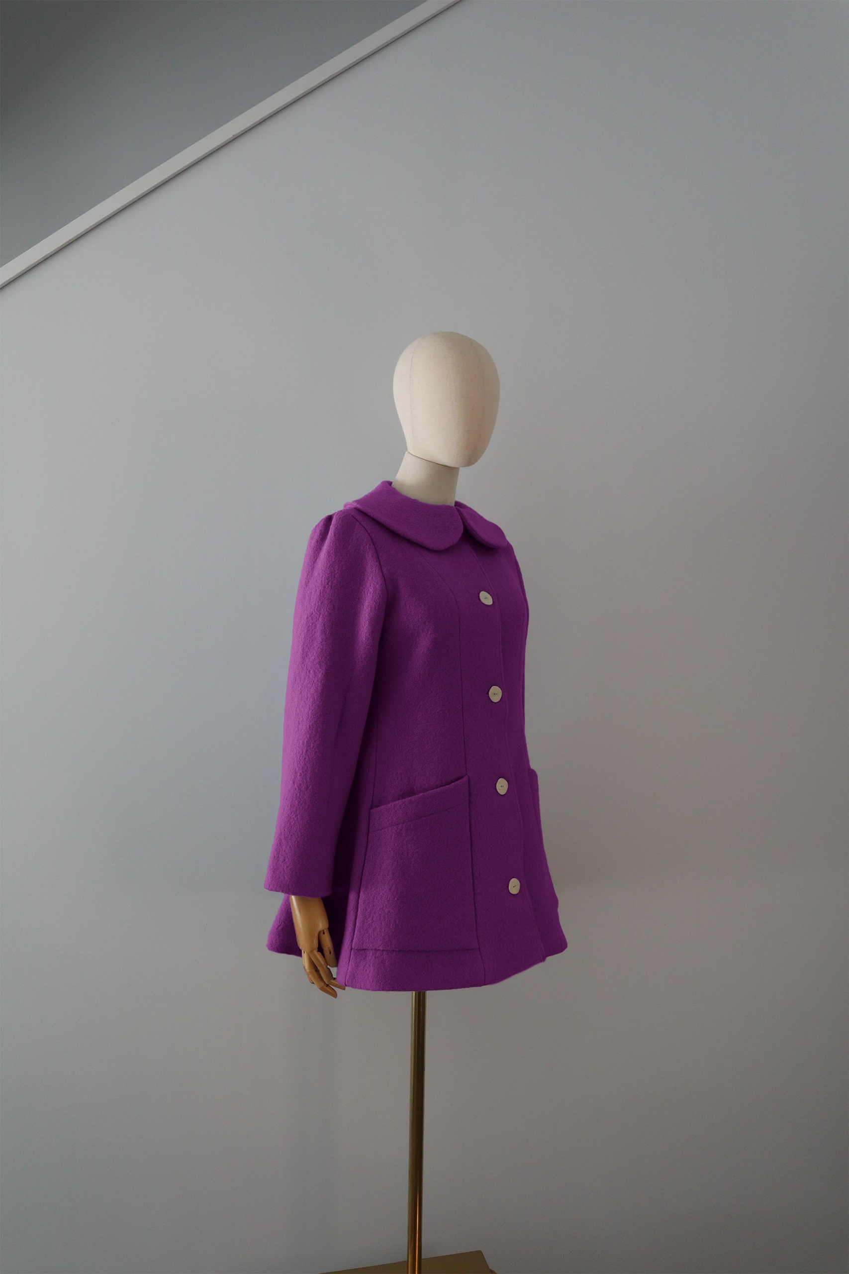 Abrigo Magenta Lana Calefactable Tiam Costado