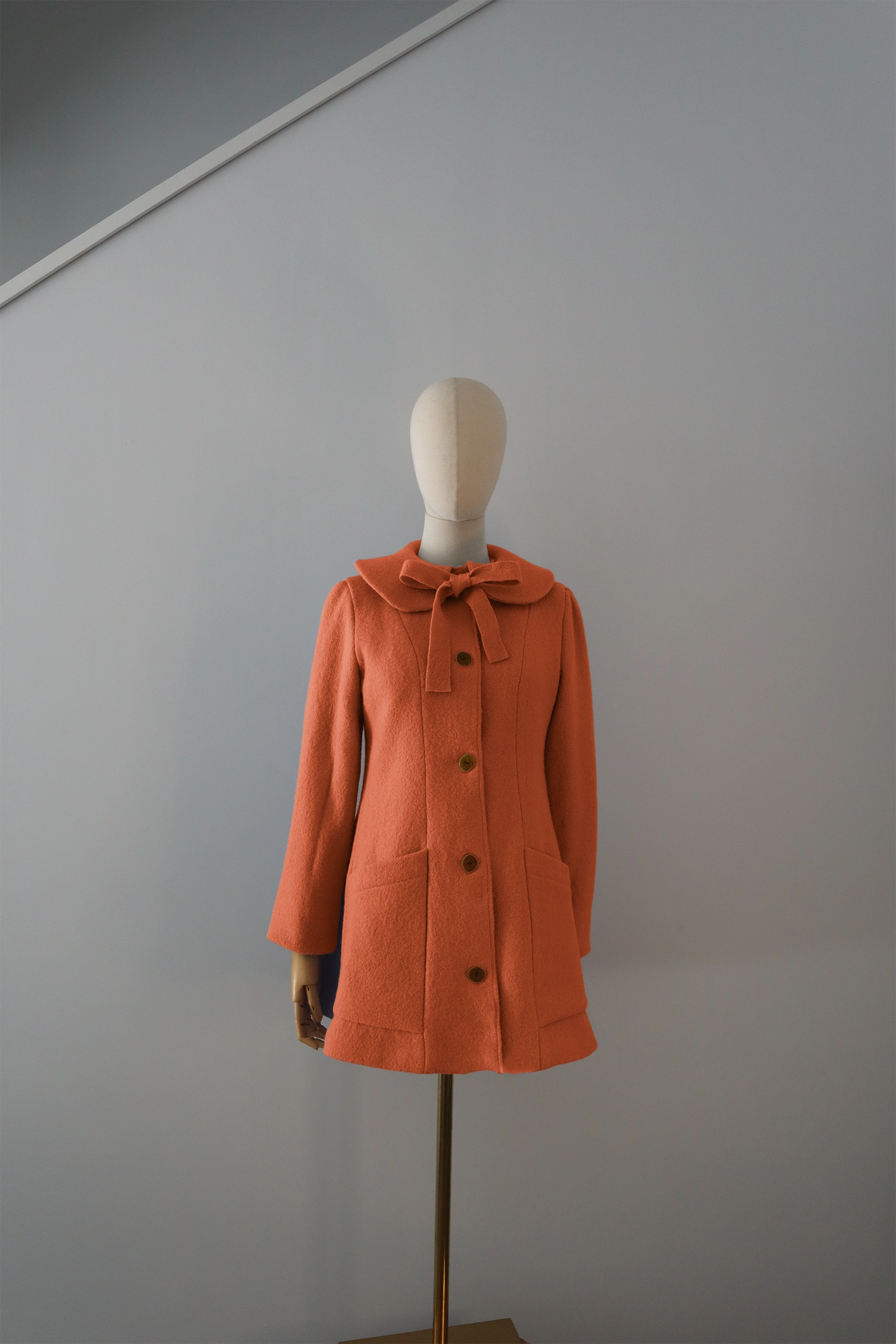 Abrigo Naranja Lana Calefactable Tiam Lazo