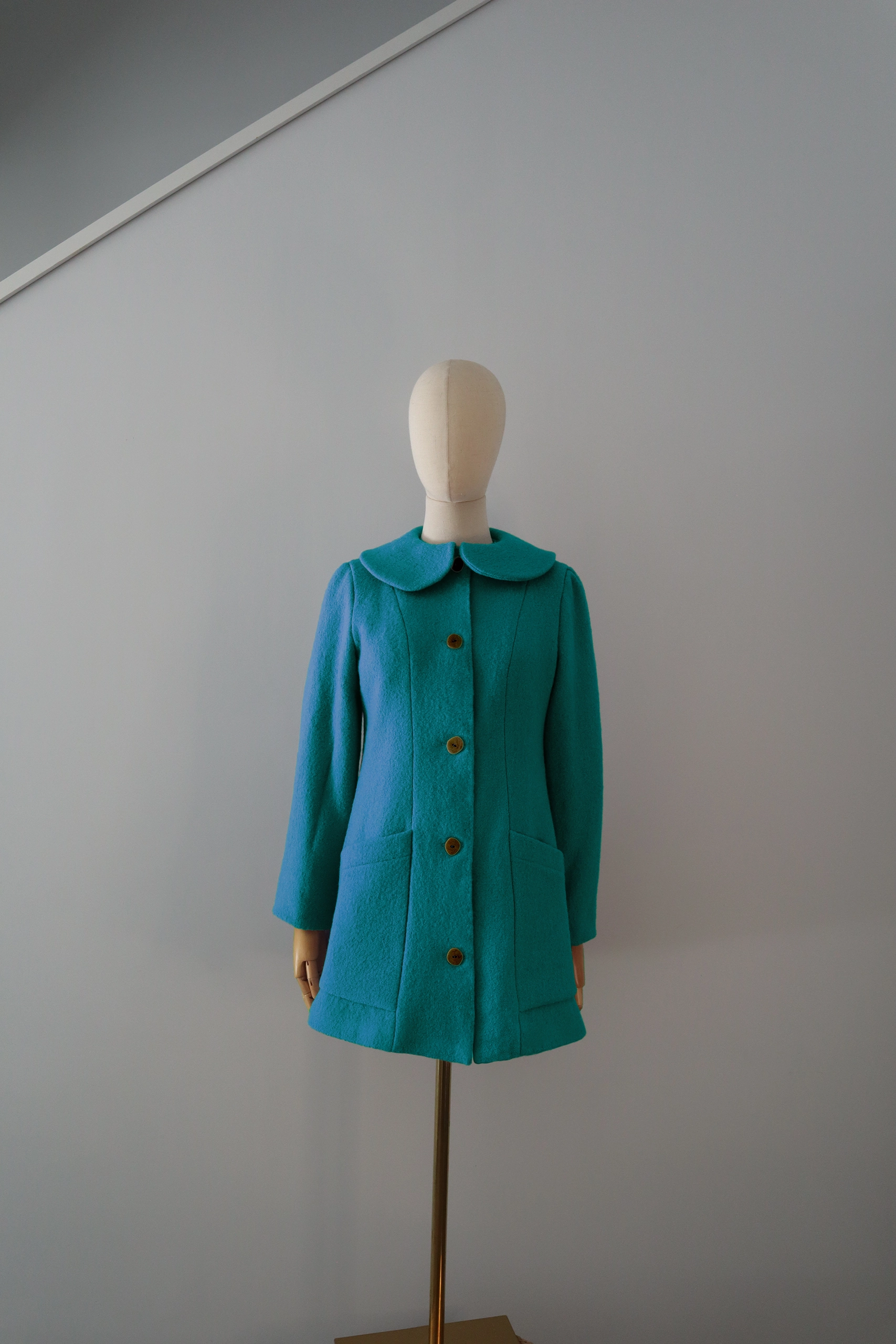Abrigo Turquesa Lana Calefactable Tiam