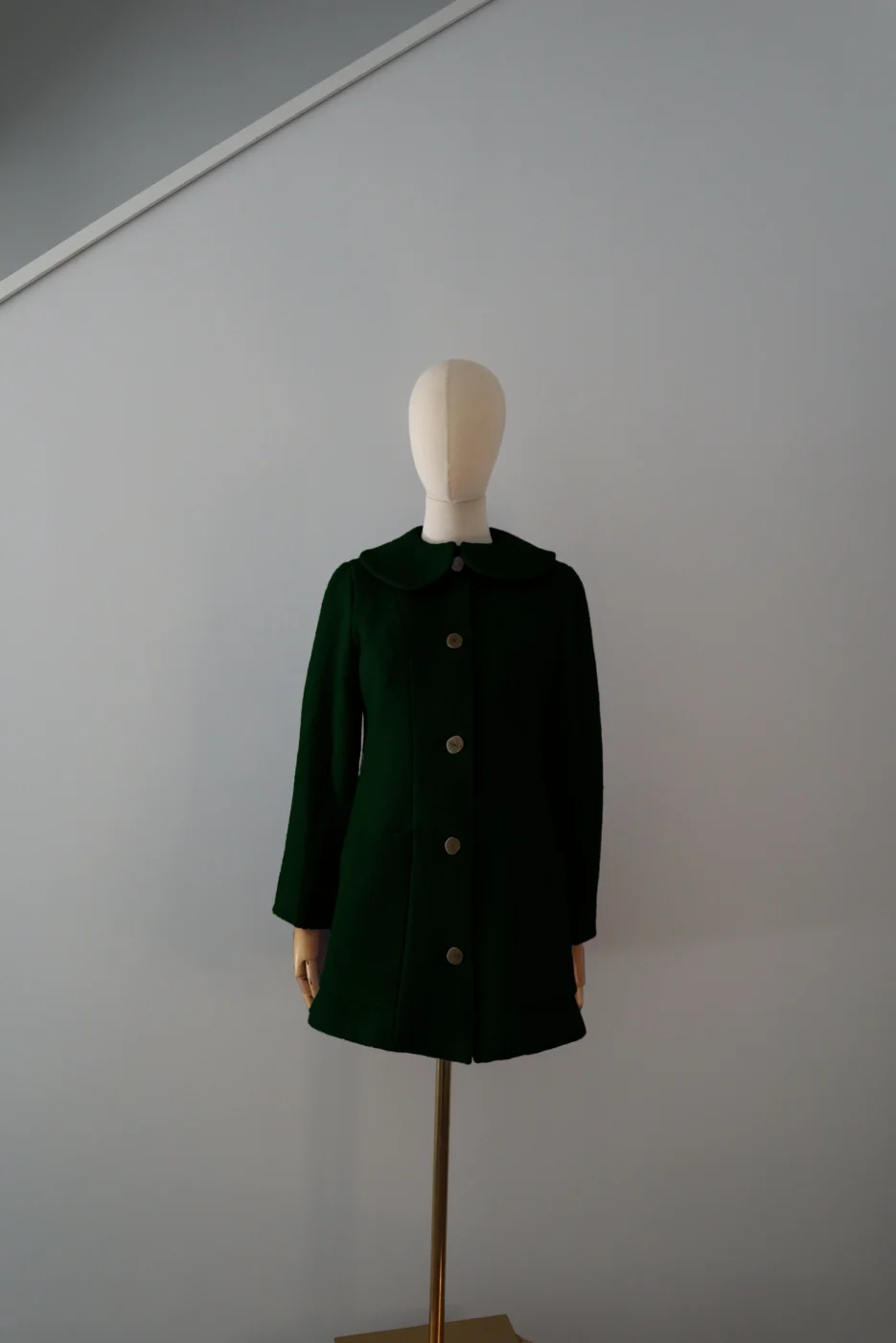Abrigo Verde Botella Lana Calefactable Tiam