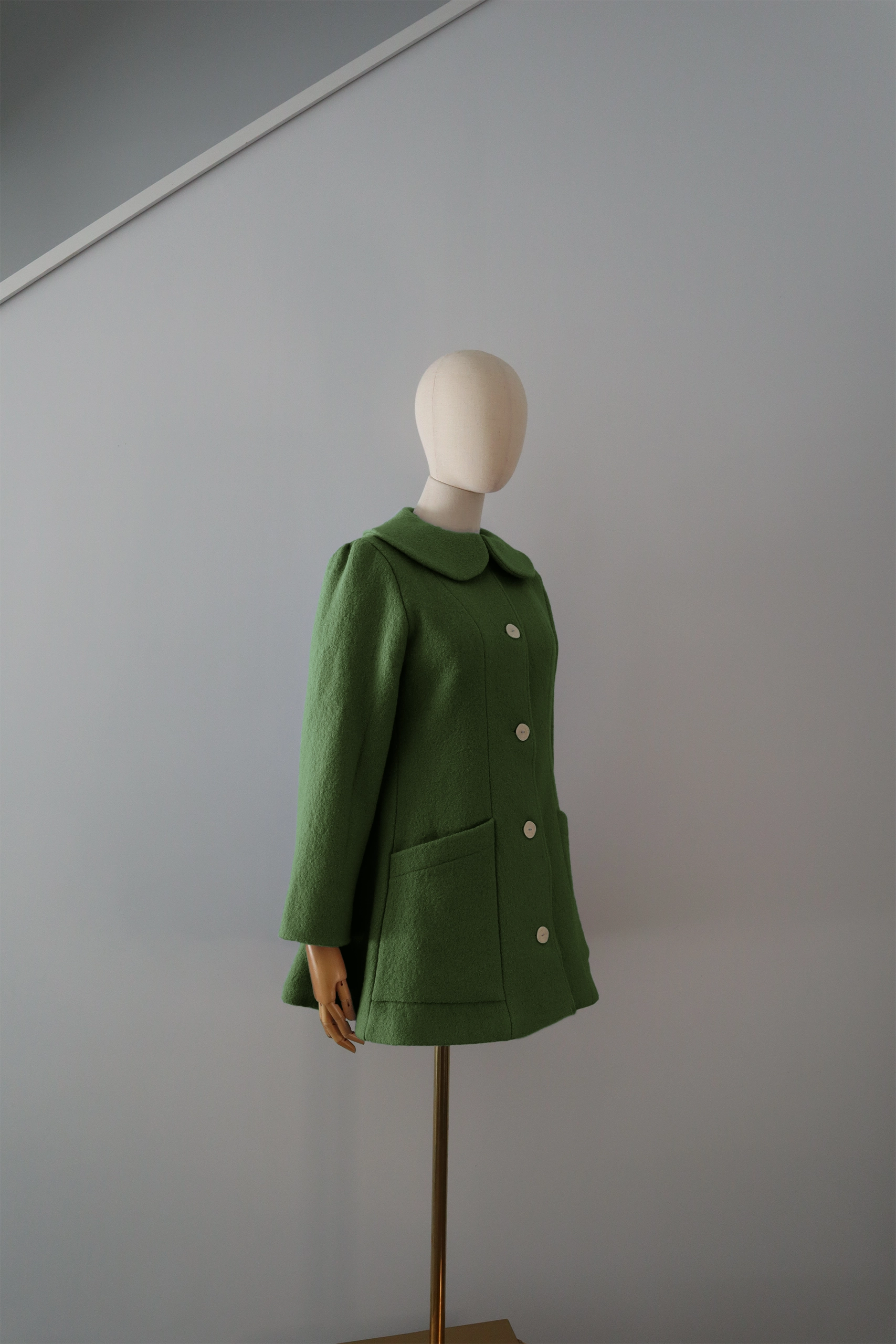 Abrigo Verde Lana Calefactable Tiam Costado