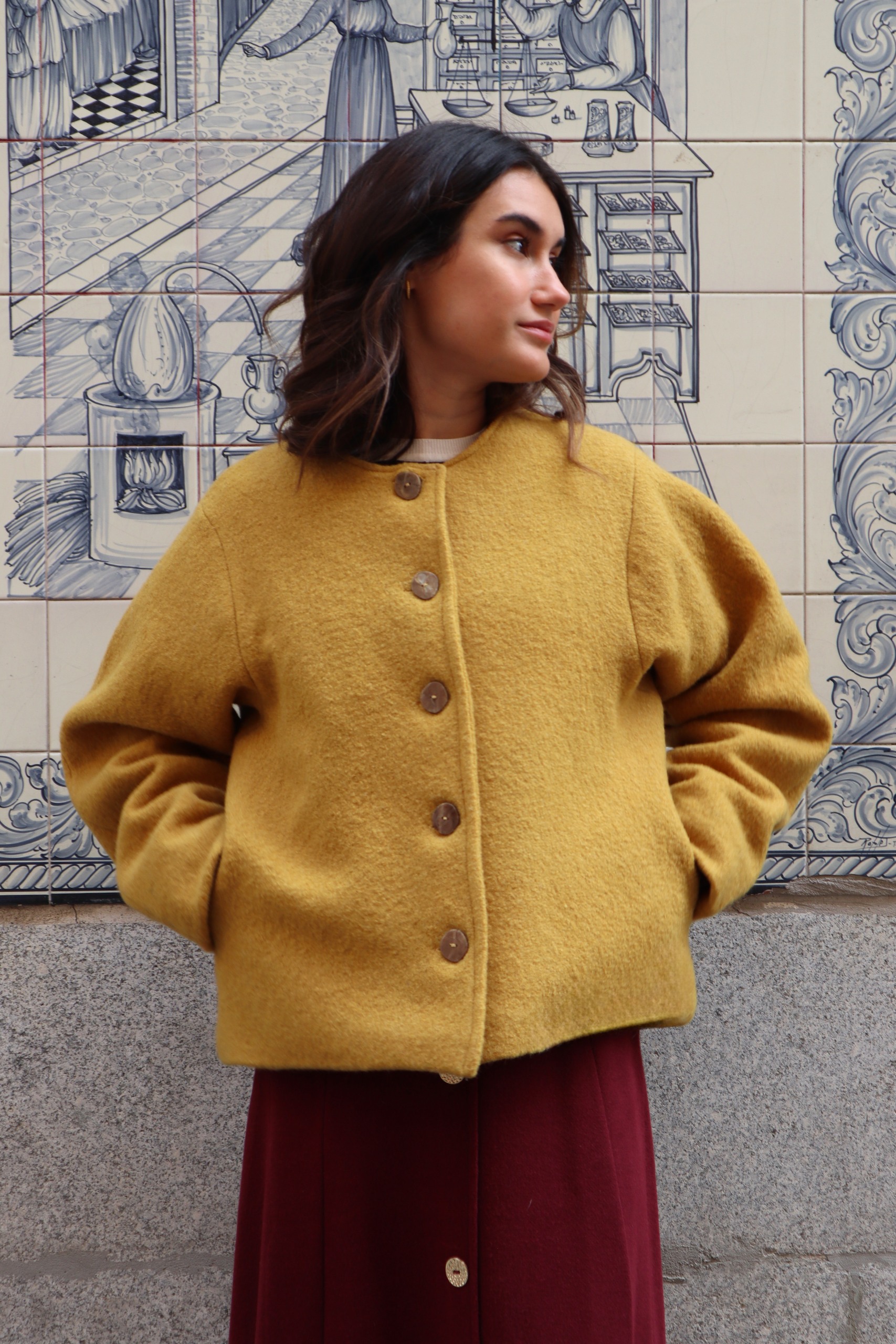 Abrigo Calefactable Solene amarillo 1