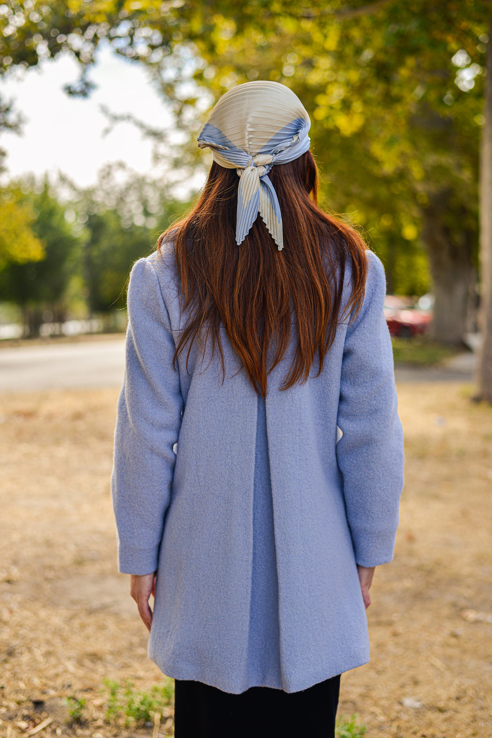 Abrigo Kalon azul bebe Maria espalda