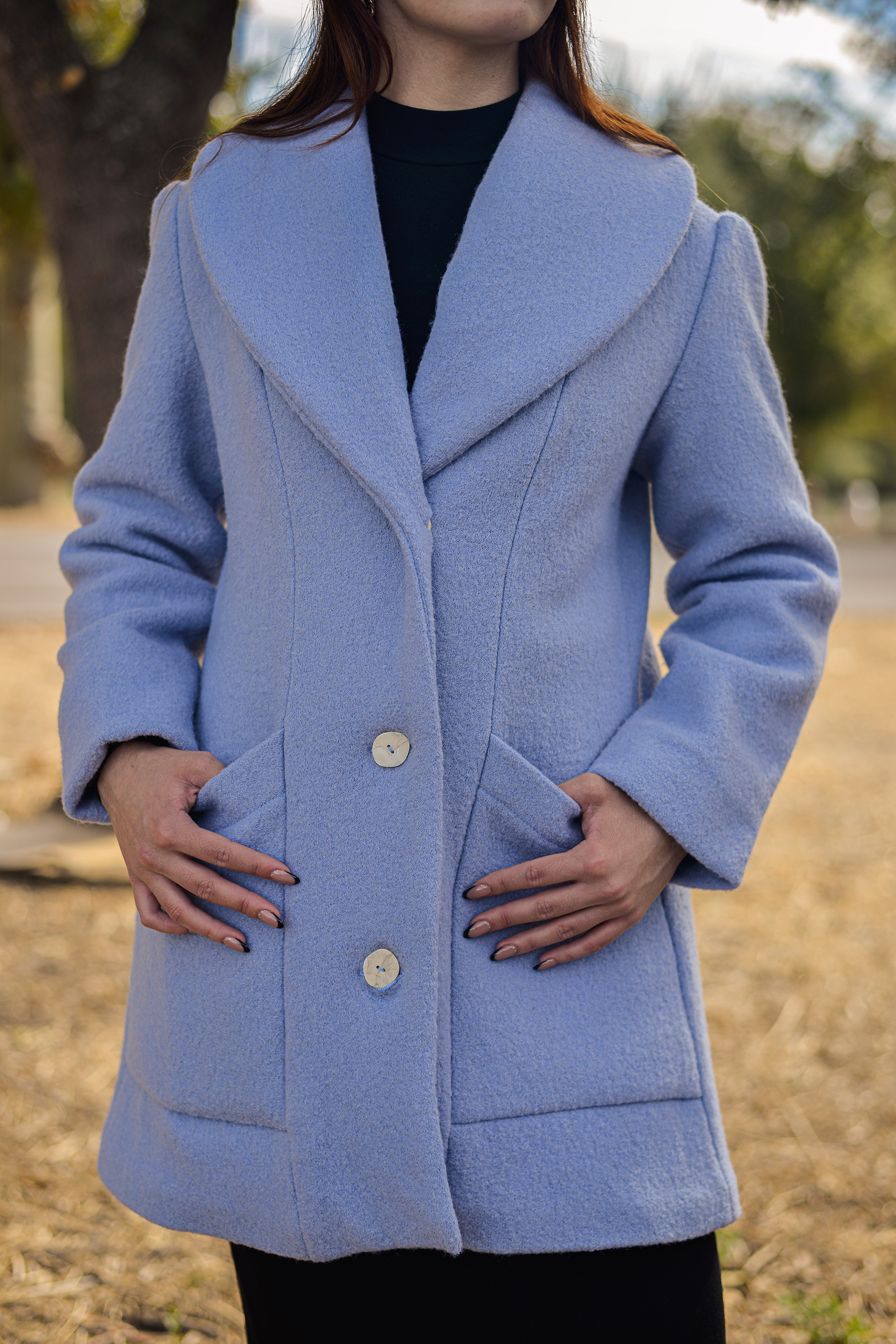 Abrigo Kalon azul bebe Maria frente