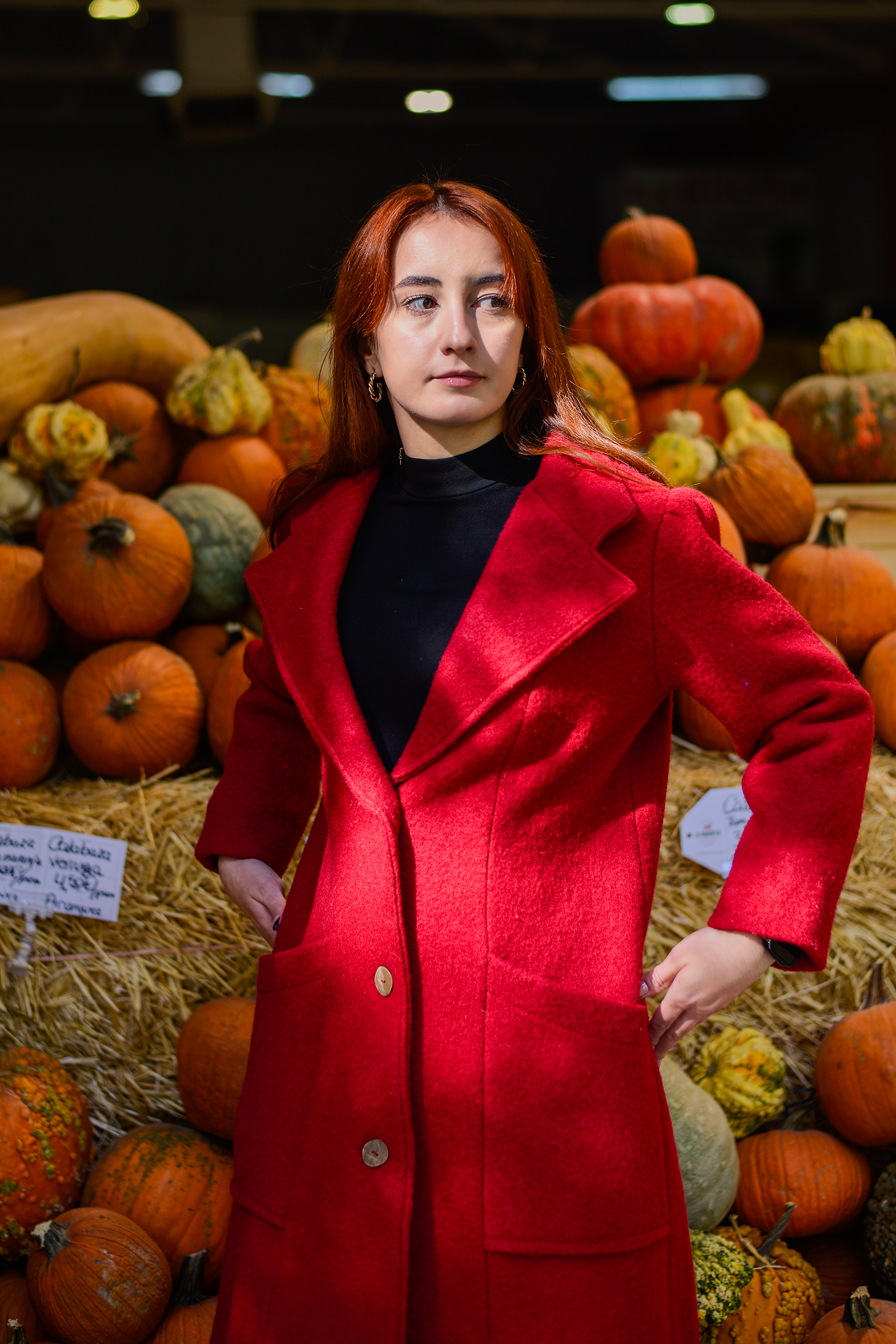 Abrigo Mevak Rojo Maria bolsillos