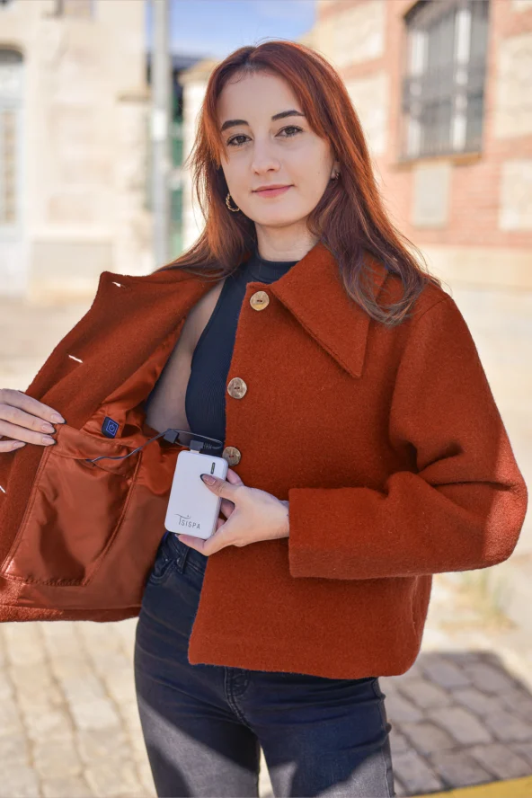 Abrigo Twiggy Naranja