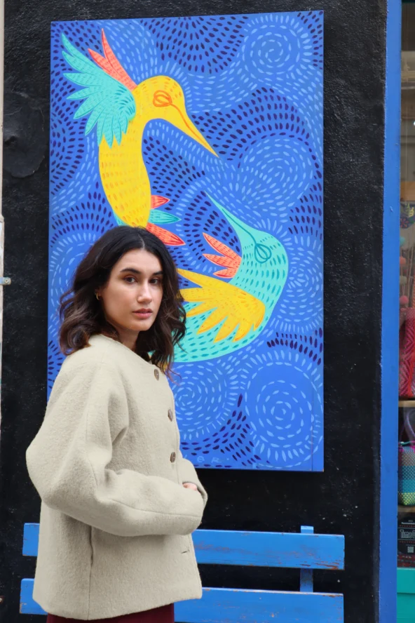 Abrigo Solene Blanco Roto