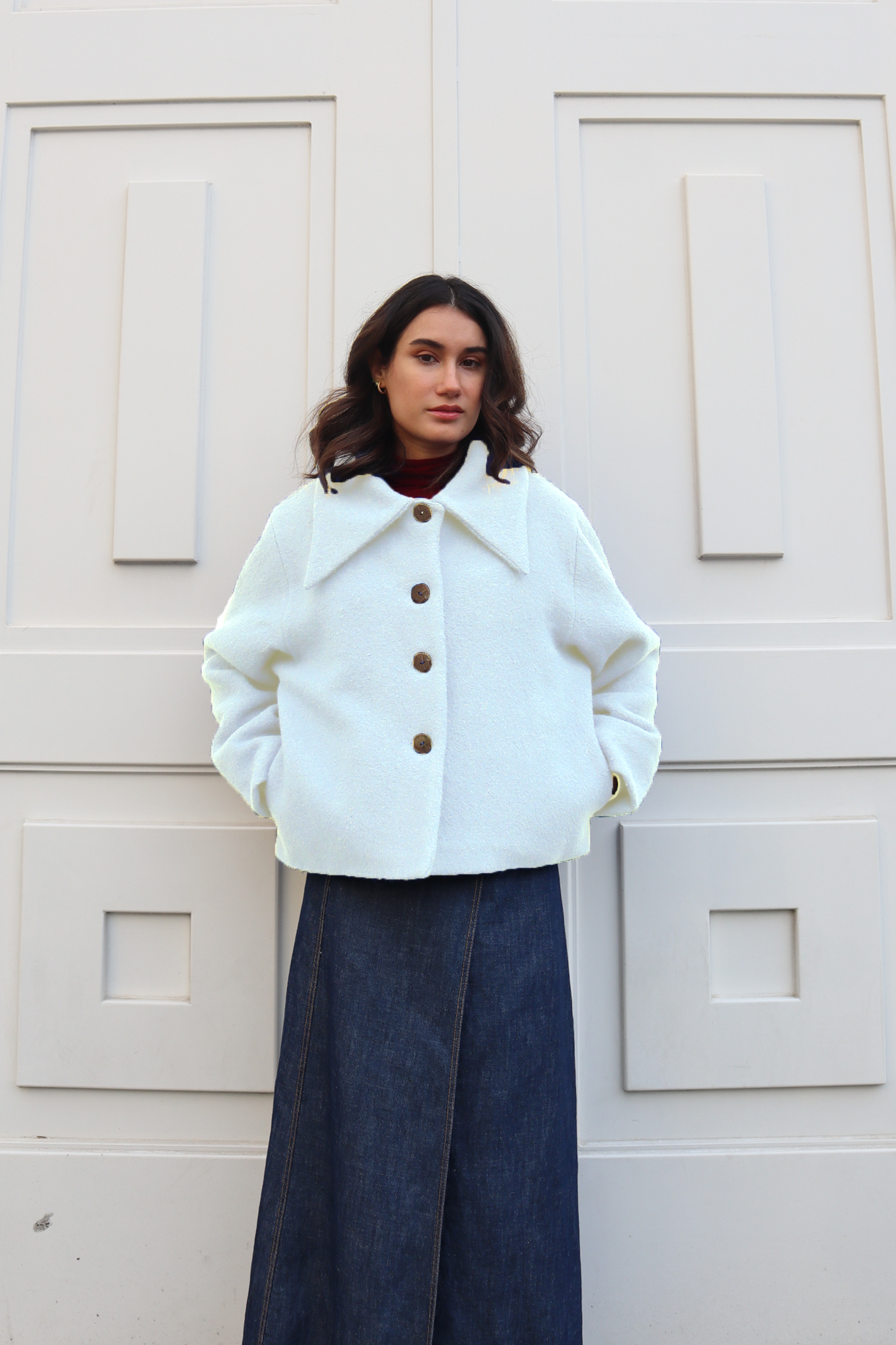 twiggy bolsillos blanco roto