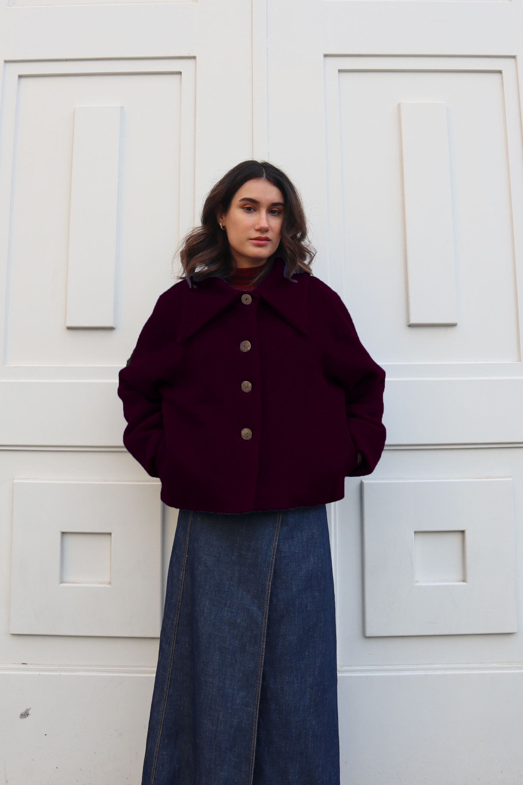 twiggy bolsillos burdeos